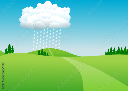 Regenwolke, Landschaft