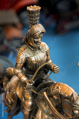 equestrian statue of welded Asian gold © james633