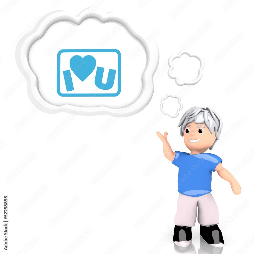 I love you sign thought by a 3d character I love you sign thought by a 3d character