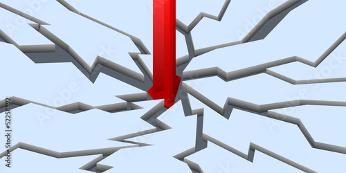 Sharp breakout down (3d)