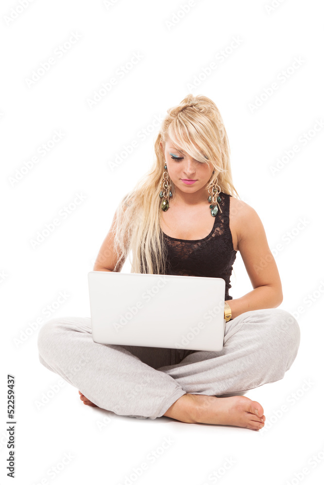 Woman with notebook Woman with notebook