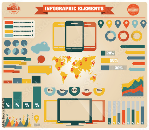 Collection of inforgraphics elements