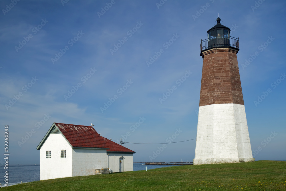 The Point Judith Light on the Rhode Island coast