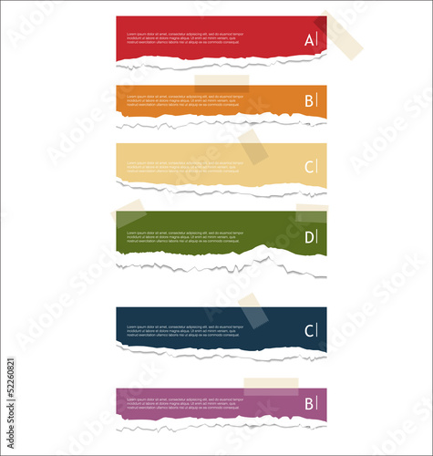 Torn paper modern design