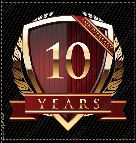 10 years anniversary golden label