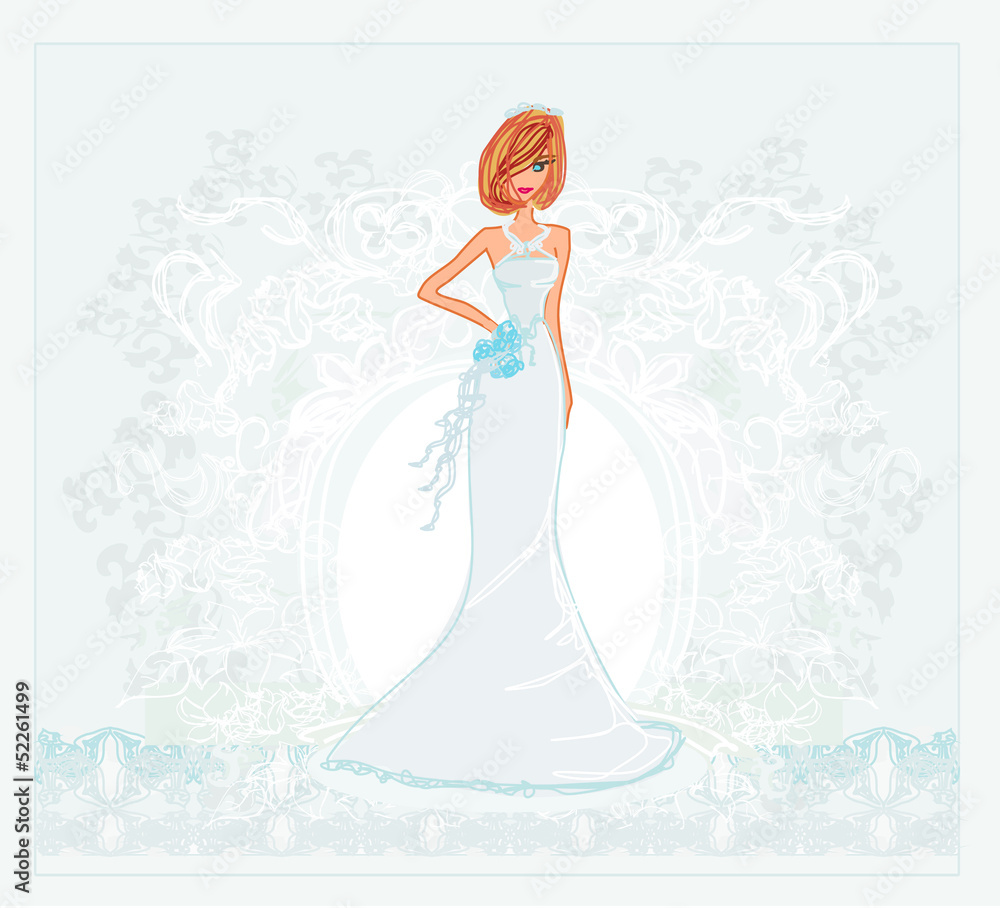 Beautiful bride card