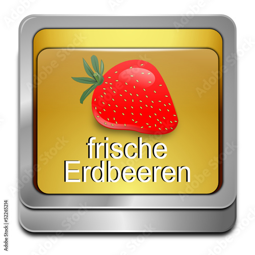 frische Erdbeeren Button