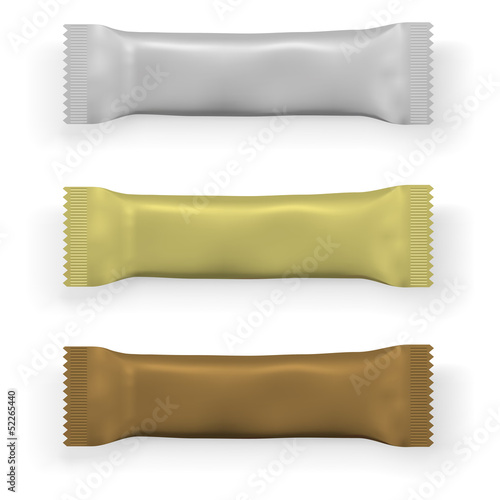 Blank chocolate or protein bar packaging template