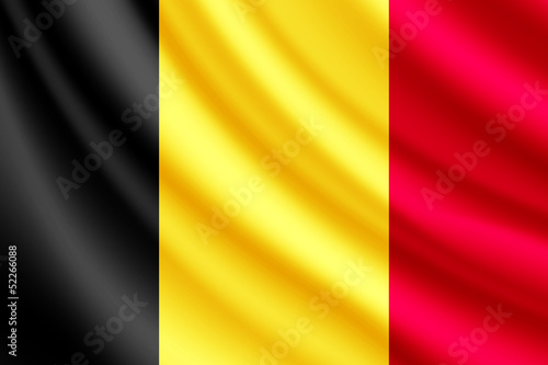 Waving flag of Belgium, vector