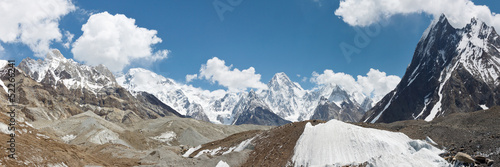 Karakorum Mountains and Glacier Panorama