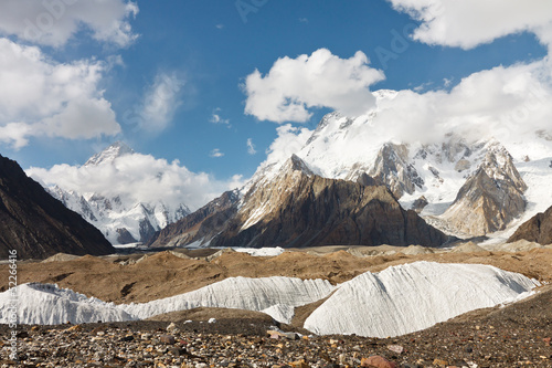 K2 and Broad Peak in the Karakorum Mountains photo