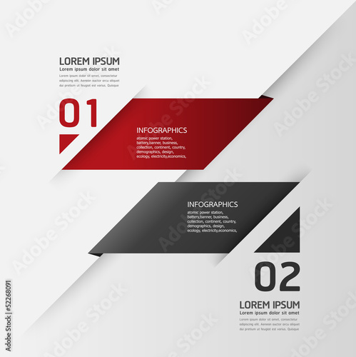 Modern Design template / can be used for infographics / numbered © Feelplus Creator