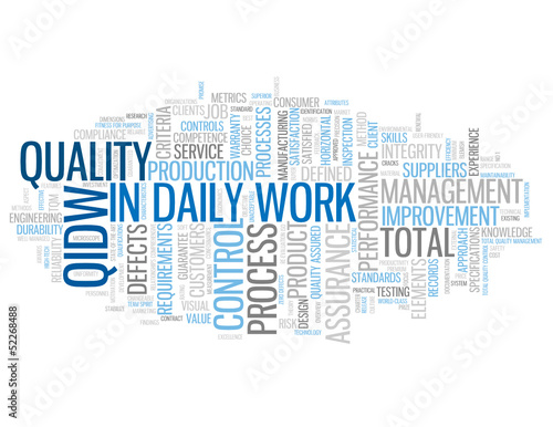 "QUALITY IN DAILY WORK" Tag Cloud (total marketing management)
