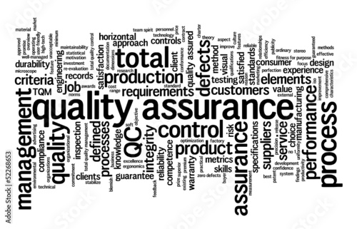 "QUALITY ASSURANCE" Tag Cloud (tqm total quality management)