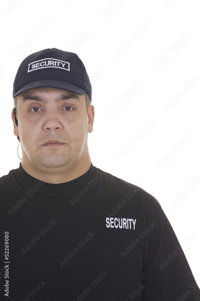 security guard isolated on white