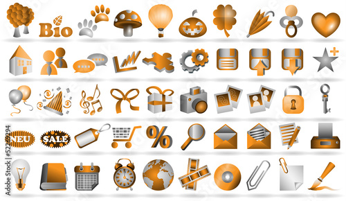 Icons Vektor Set gold