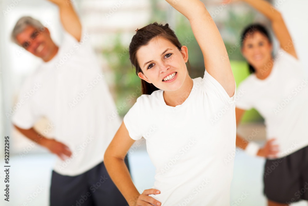 Fototapeta premium young teen girl working out