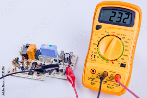 Digital multimeter with board