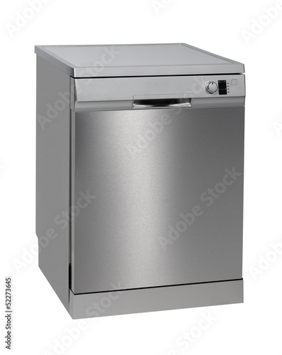 Freestanding dishwasher isolated with clipping path.