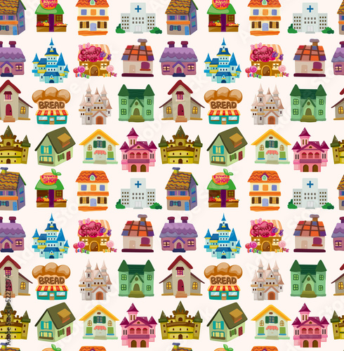 seamless house pattern © notkoo2008