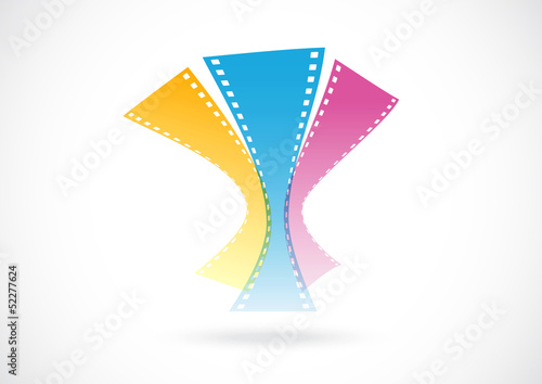 film strip logo abstract background