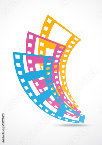 film strip logo abstract background