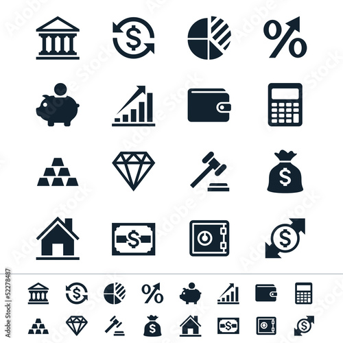 Financial investment icons