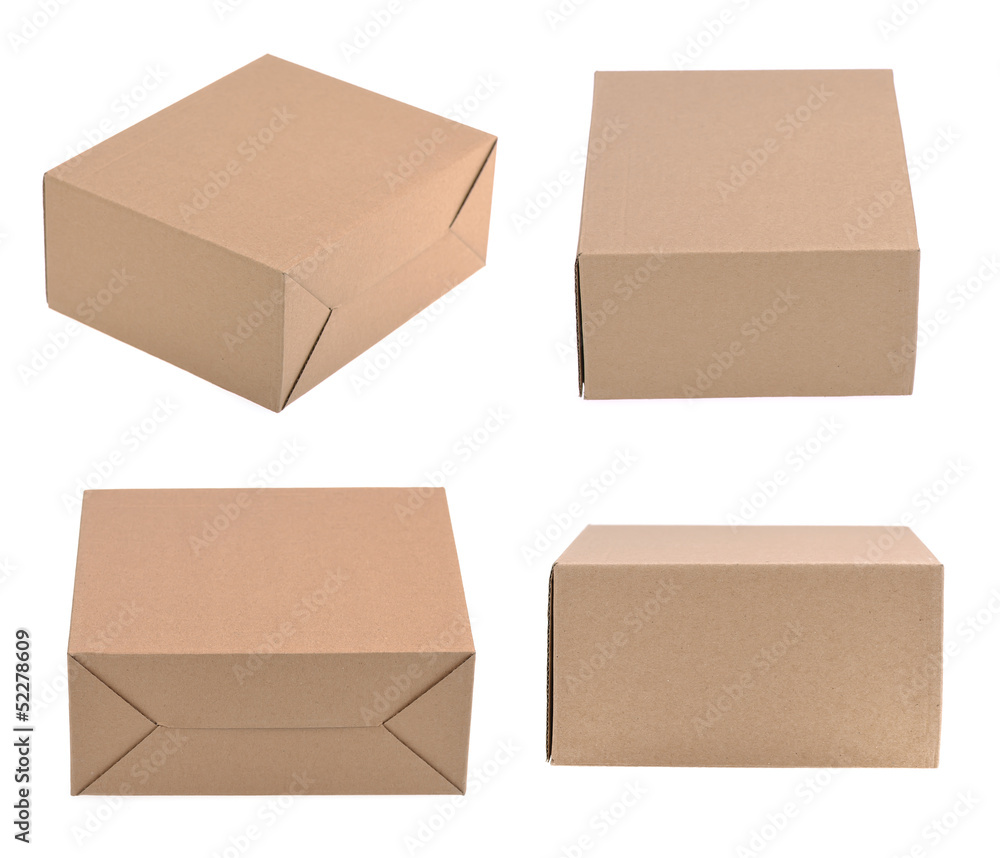 cardboard box isolated on the white background cardboard box isolated on the white background