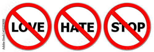Free Download don't love, hate and stop Signs - GFXLoad