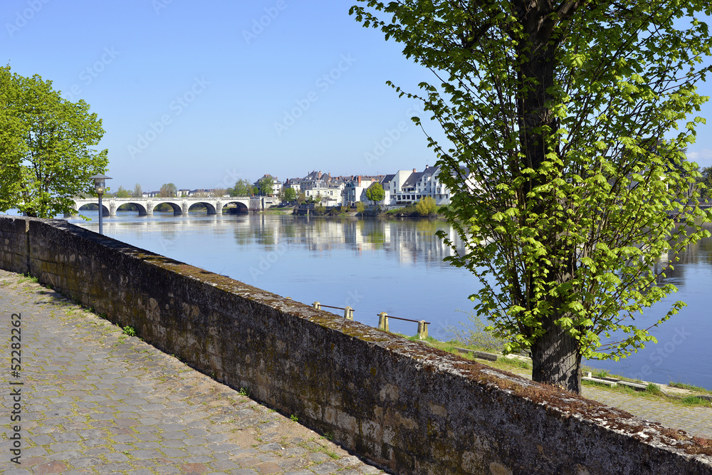 Fototapeta premium The banks of the Loire at Saumur