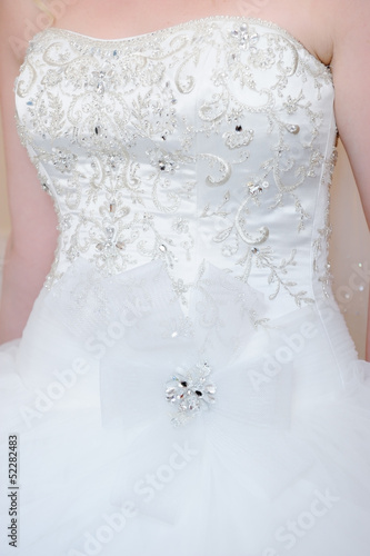 Brides dress detail