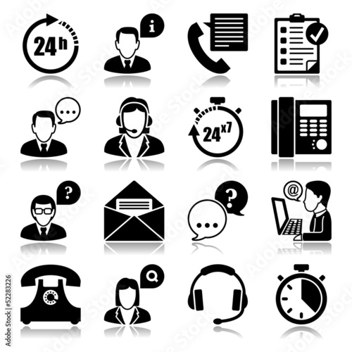 Icons set with reflection: support