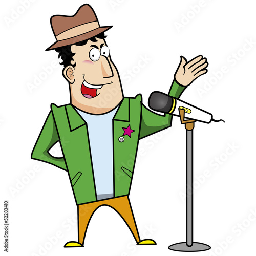 illustration of cool cartoon artiste