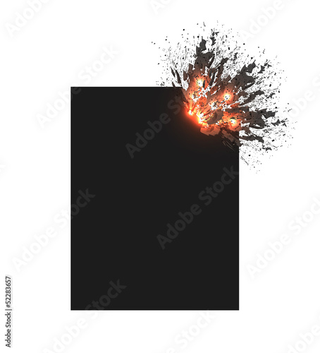 Explode stick papper, vector illustration