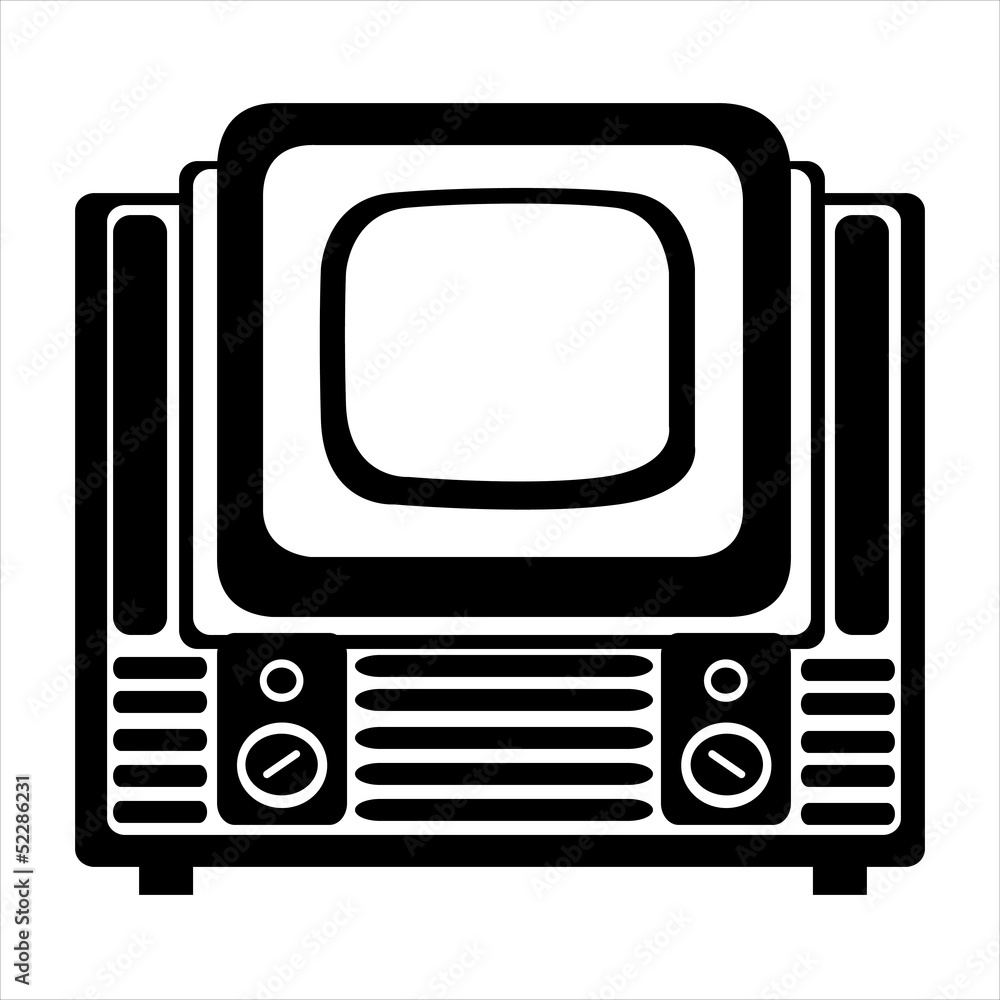 retro Tv vector illustration on white background retro Tv vector illustration on white background