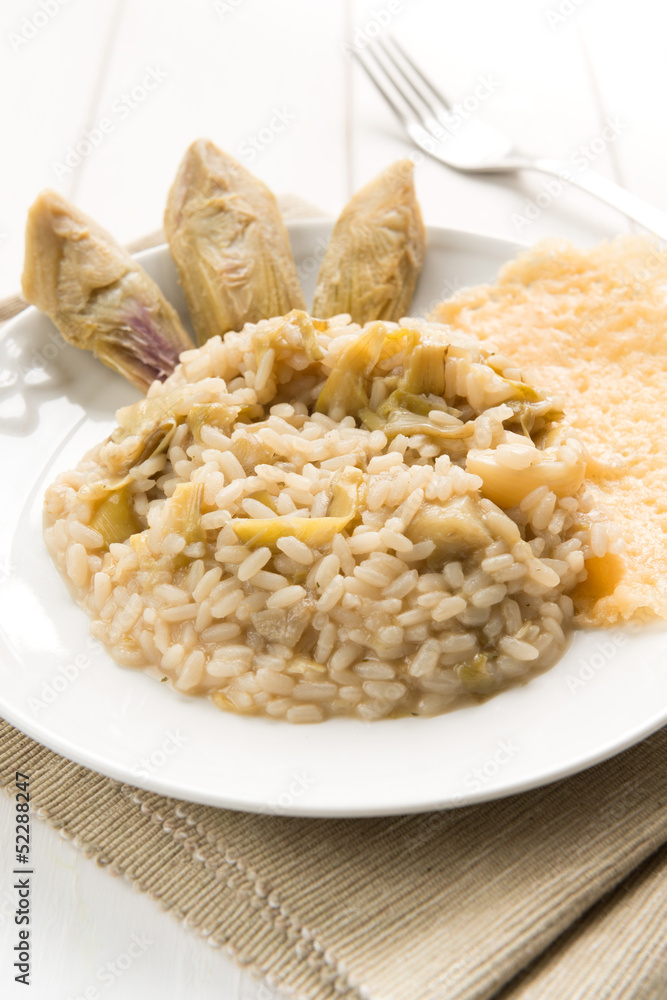 Risotto with artichokes
