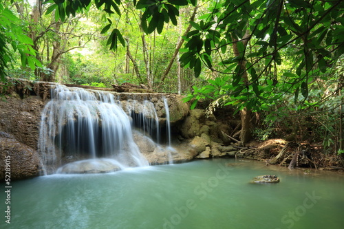 Paradise Waterfall in Kanchanaburi  Thailand.