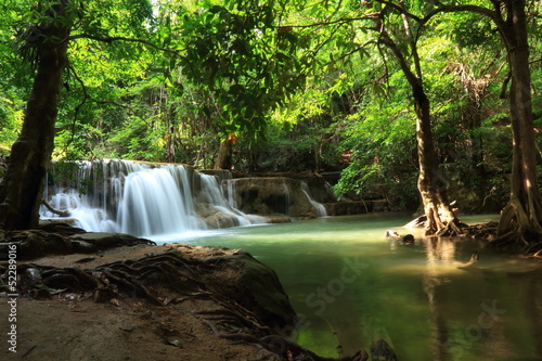 Paradise Waterfall in Kanchanaburi, Thailand.