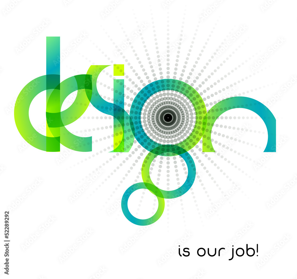 Obraz premium abstract design typographic illustration