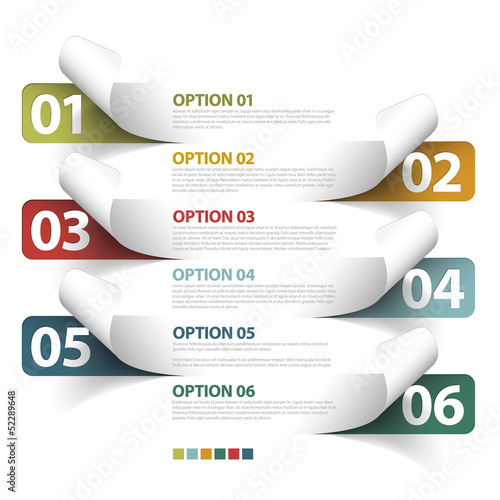 Set of Colorful Vector Sample option stickers