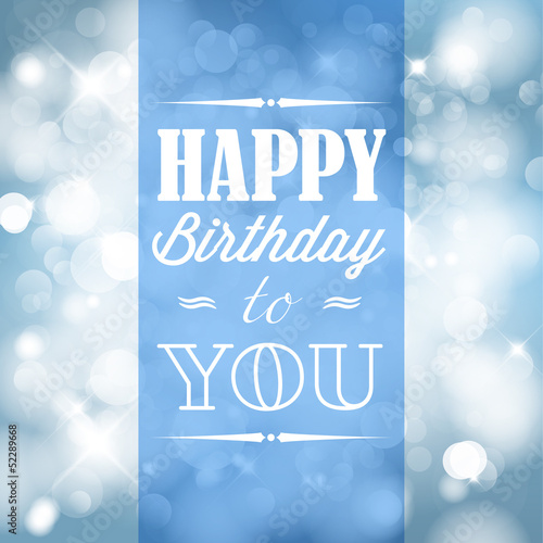 Happy birthday retro vector illustration