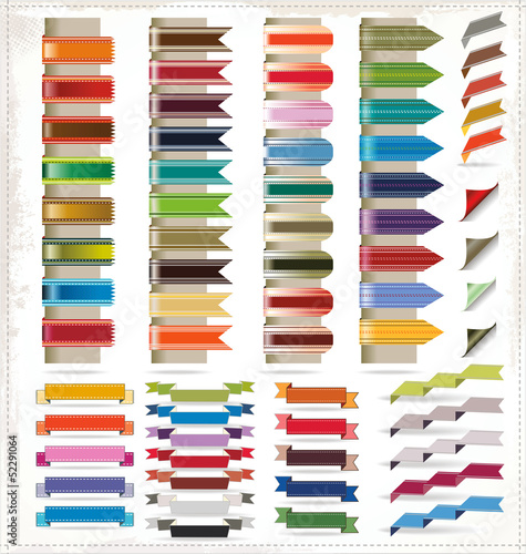 Vintage Styled Ribbons Vector Collection