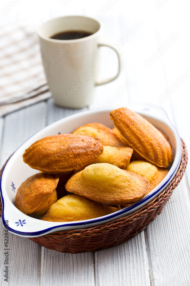 Fototapeta premium sweet madeleine cookies