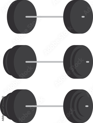 Set of strength training weights