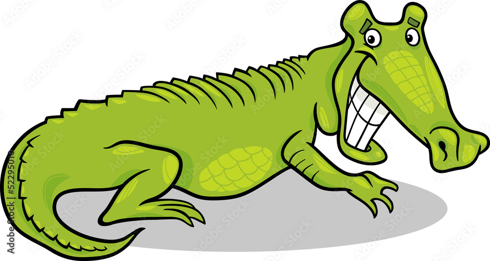 cartoon illustration of crocodile cartoon illustration of crocodile