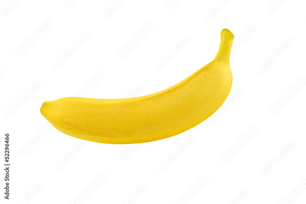 banan na białym tle