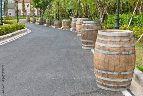 Big old wine barrels © Baan Taksin Studio