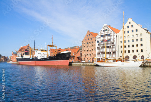 Central Maritime Museum in Gdansk at Motlawa river