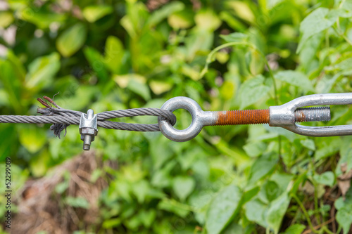 Wire rope clip and turnbuckle photo