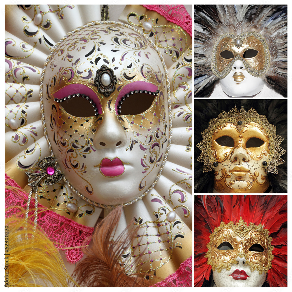 venetian carnival masks poster